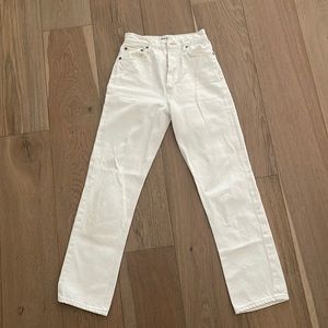 Agolde 90s pinch waist - white straight leg jeans